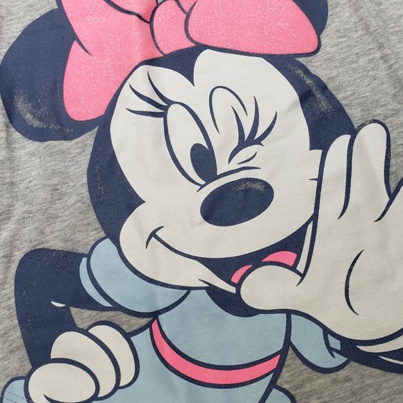 Disney the  Softest Tee Minnie Mouse  Size 7  in Gray - Picture 3 of 4